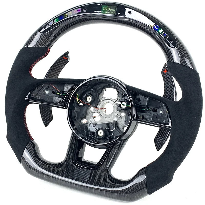 Audi RS Style Carbon Fiber Steering Wheel (Customizable)