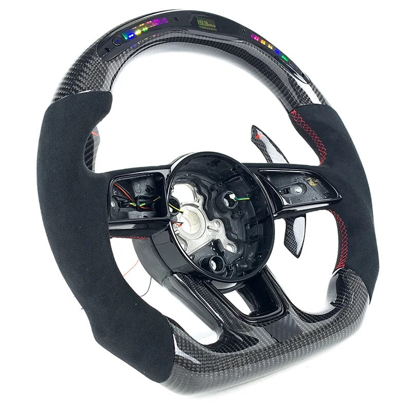 Audi RS Style Carbon Fiber Steering Wheel (Customizable)