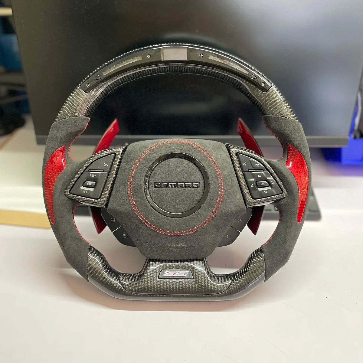 2016-2024 Chevrolet Camaro SS/RS/ZL1 Custom Air Bag Housing (Alcantara/Leather)