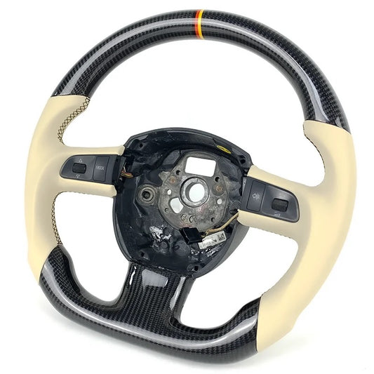 Audi A/S/Q Pre-Facelift Carbon Fiber Steering Wheel (Customizable) 2005-2011