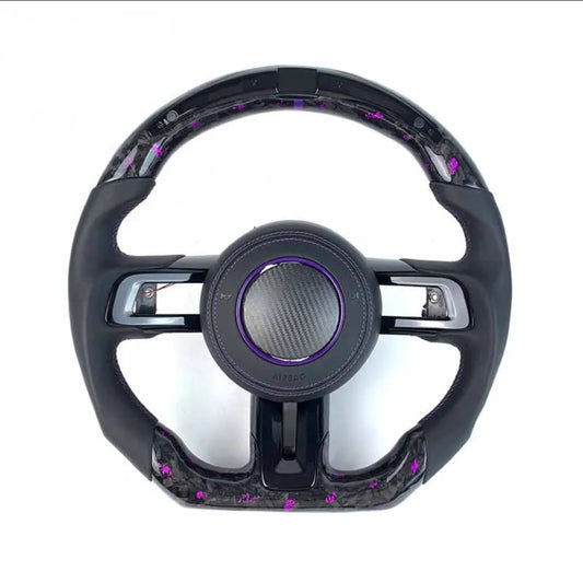 2015-2023 Ford Mustang Carbon Fiber Steering Wheel (Customizable)