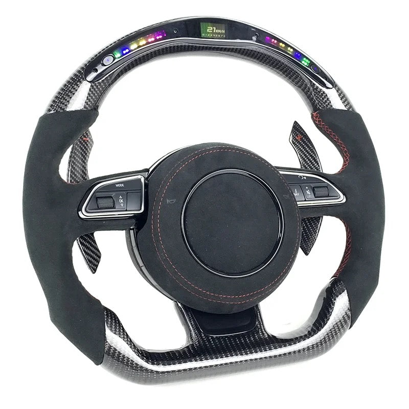 Audi A/S/RS 1st Gen Carbon Fiber Steering Wheel (Customizable)