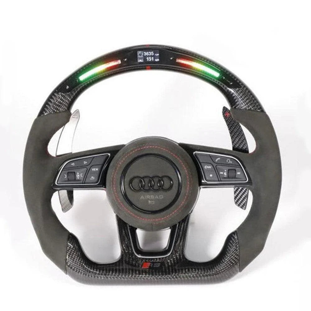 Audi RS Style Carbon Fiber Steering Wheel (Customizable)