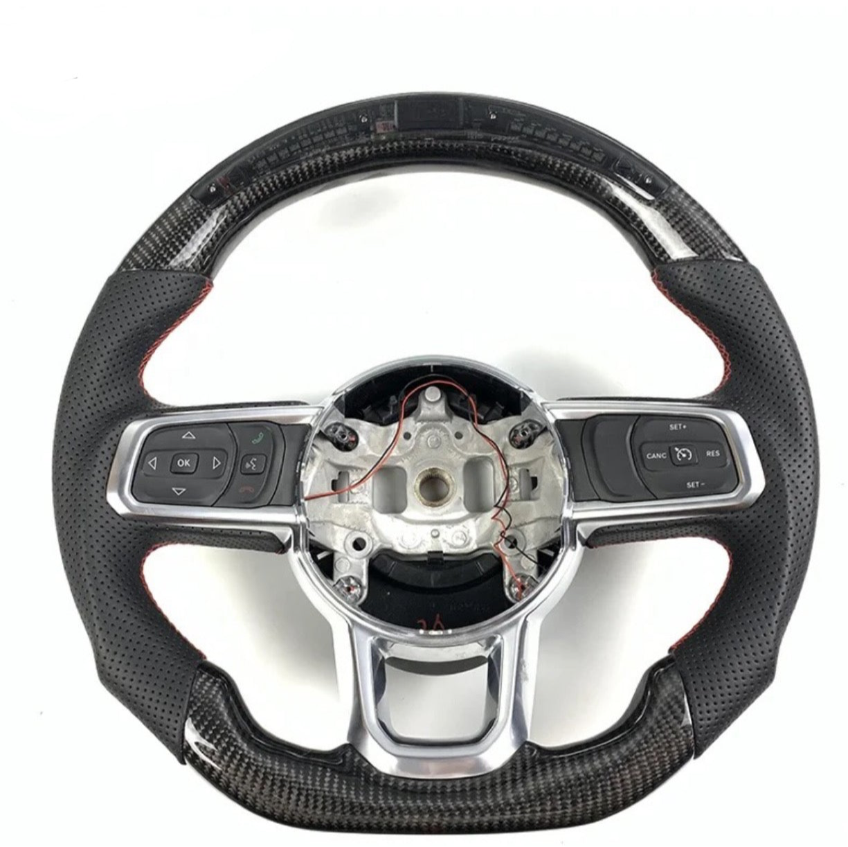 2018-2024 Jeep Wrangler Carbon Fiber Steering Wheel (Customizable)