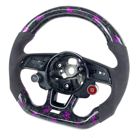 Audi RS Style Carbon Fiber Steering Wheel (Customizable)