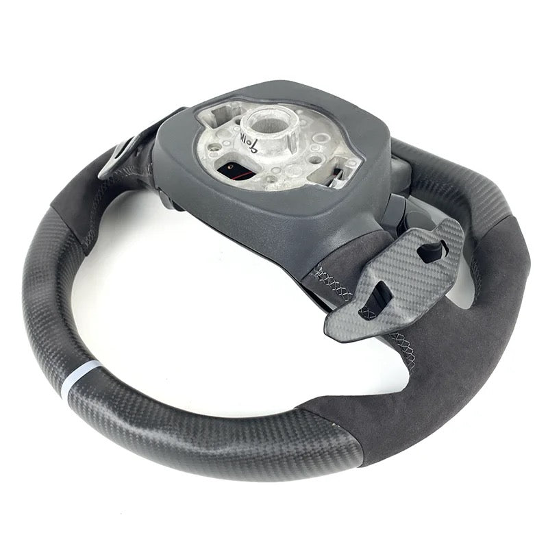 Audi RS6/RS7/RSQ8 Style Carbon Fiber Steering Wheel (Customizable)