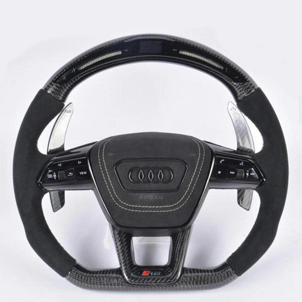 Audi RS6/RS7/RSQ8 Style Carbon Fiber Steering Wheel (Customizable)