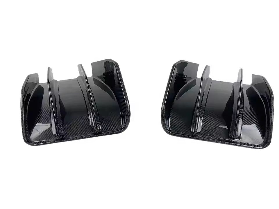 OAC Carbon Fiber Rear Bumper Add Ons/ Diffuser Fins For C7 Corvette Stingray/GS/Z06 2014-2019