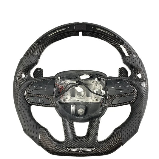 2014-2023 Jeep Grand Cherokee/ Trackhawk Carbon Fiber Steering Wheel (Customizable)