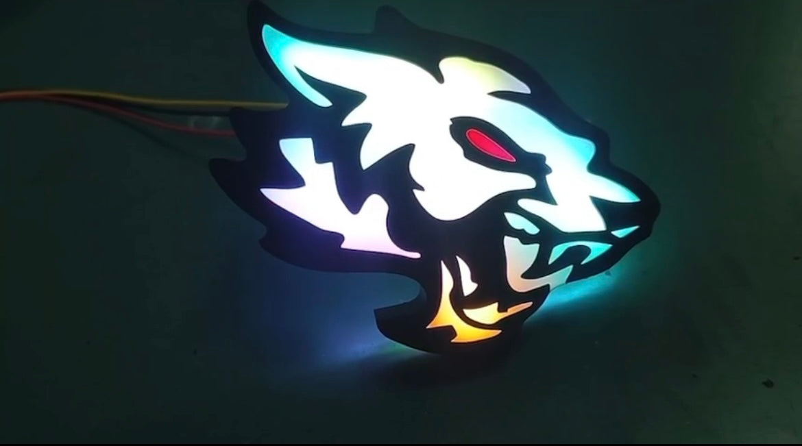 OAC “ REDEYE COYOTE” V1 Ford Mustang Badge with Flow/Dynamic RGB Multicolor Function (App/Remote Controlled)