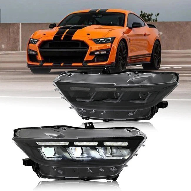 OAC S650 Style Ford Mustang Headlights With Sequential Turn Signals (15-23)