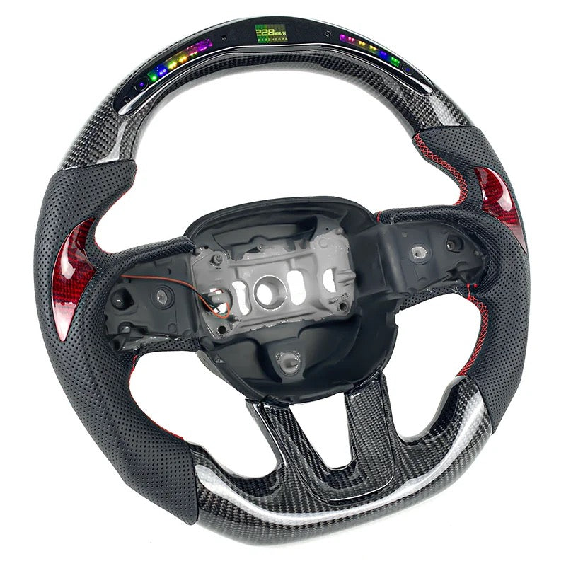 2015-2024 Dodge Charger/Challenger/Durango SRT SXT R/T Carbon Fiber Steering Wheel (Customizable)