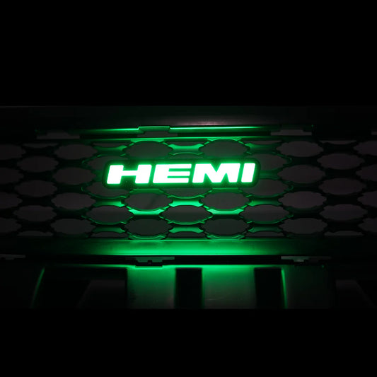 OAC “ HEMI” Dodge Grille Badge with Flow/Dynamic RGB Multicolor Function (App/Remote Controlled)