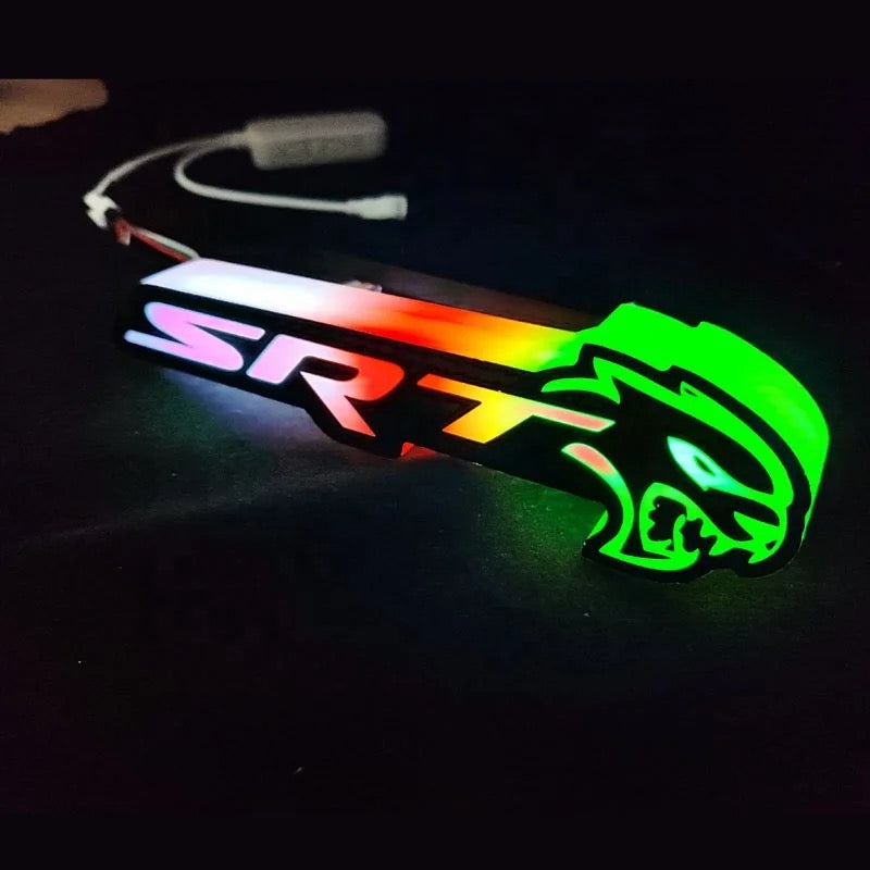 OAC “SRT Hellcat” Badge With Flow/Dynamic RGB Multicolor Function (App/Remote Controlled)