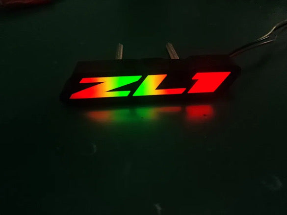 OAC Camaro “ZL1” Badge With Flow/Dynamic RGB Multicolor Function (App/Remote Controlled)