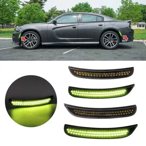 OAC V2 15-23 Dodge Charger Smoked LED Side Marker Lights (Widebody/Non-Widebody)