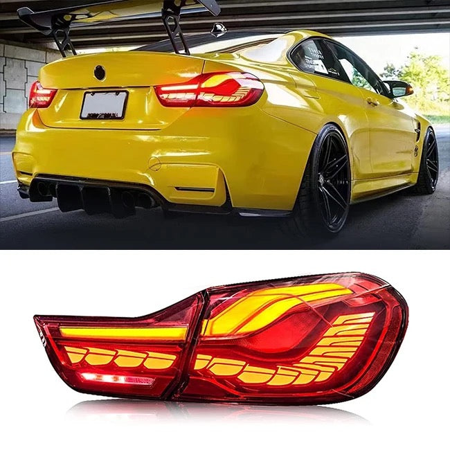 OAC Dragon Scale Rear Tail Lights For BMW M4 & 4-Series F82/F83/F32/F33/F36 (Smoked/Red)