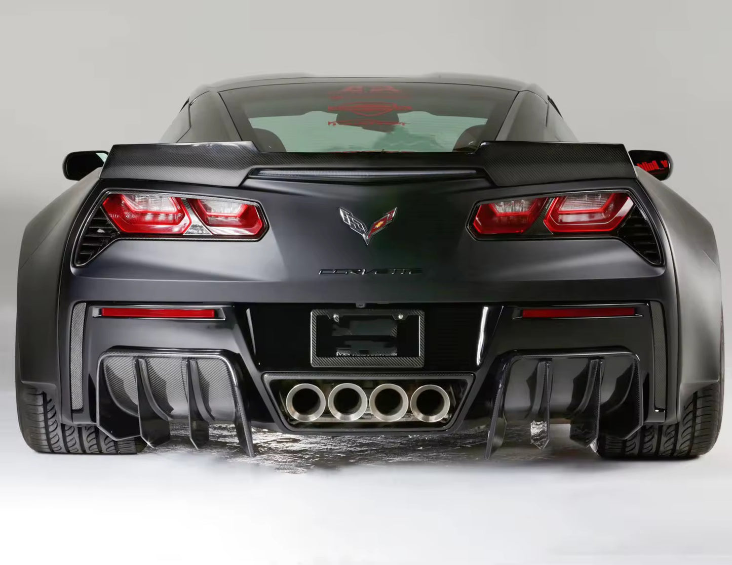 OAC Carbon Fiber Rear Bumper Add Ons/ Diffuser Fins  For C7 Corvette Stingray/GS/Z06 2014-2019