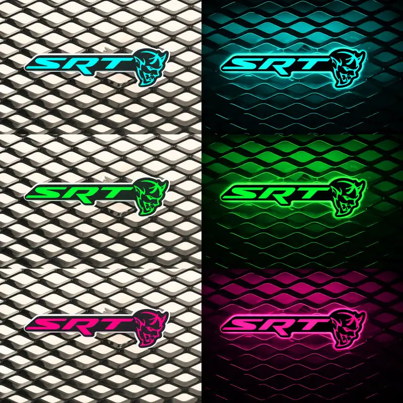 OAC “ SRT Demon” Dodge Grille Badge with Flow/Dynamic RGB Multicolor Function (App/Remote Controlled)