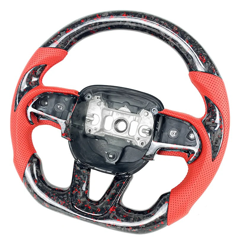 2015-2024 Dodge Charger/Challenger/Durango SRT SXT R/T Carbon Fiber Steering Wheel (Customizable)