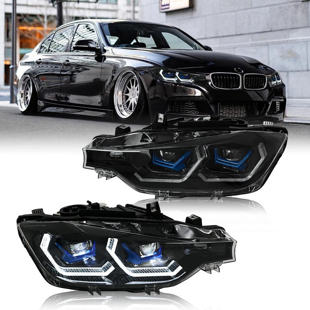 2013-2018 BMW 3-Series G80 Style Laser LED Headlights W/ Start Up Animation F30/F80/F35/F31 M3 328i 335i