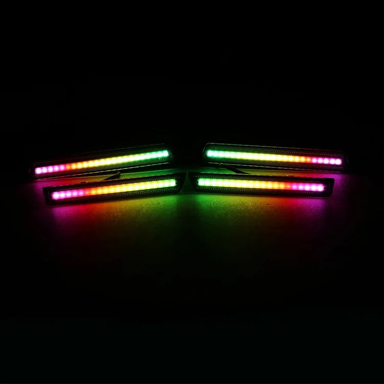 OAC RGB LED Smoked Side Marker Lights For Dodge Challenger 2015-2023 (Flow/Multicolor)