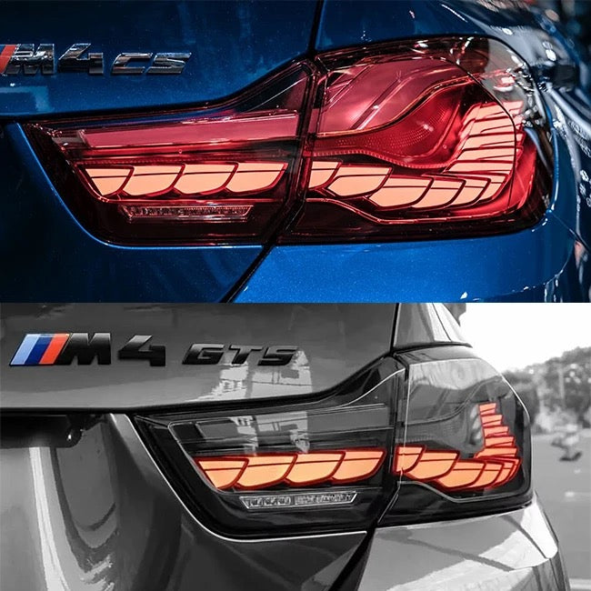OAC Dragon Scale Rear Tail Lights For BMW M4 & 4-Series F82/F83/F32/F33/F36 (Smoked/Red)