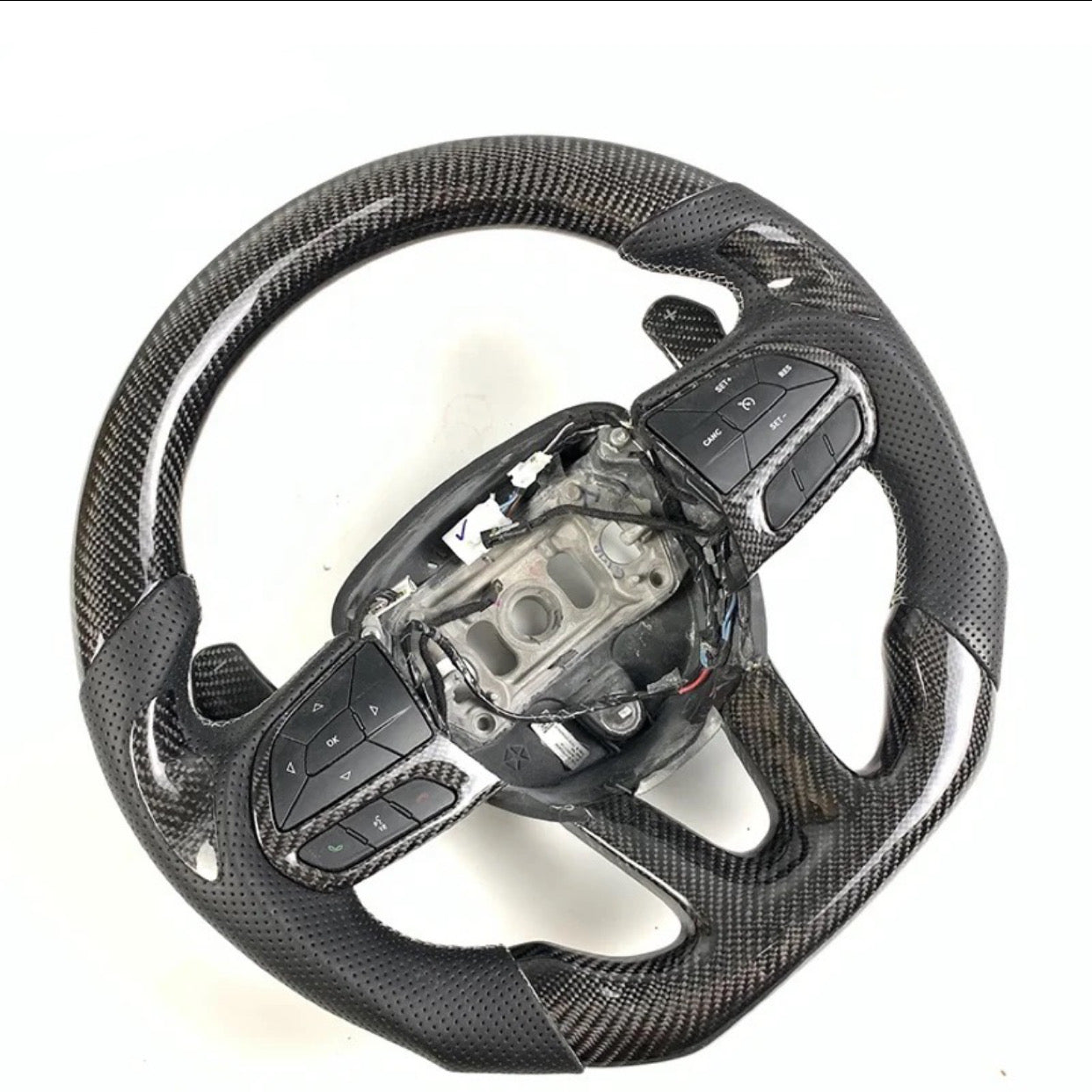 2014-2023 Jeep Grand Cherokee/ Trackhawk Carbon Fiber Steering Wheel (Customizable)